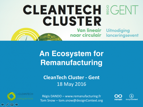 An ecosystem for remanufacturing