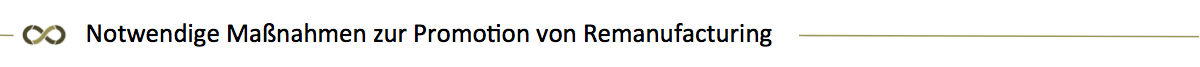 Notwendige ma nahmen zur promotion von remanufacturing